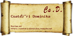 Csatári Dominika névjegykártya
